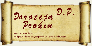Doroteja Prokin vizit kartica